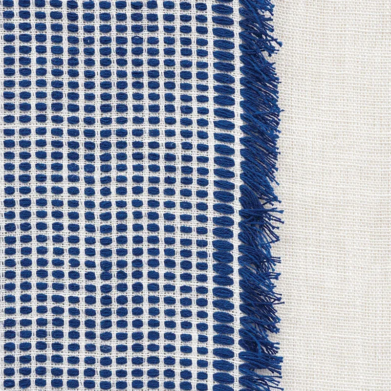 TULUM CASEMENT Fabric – BLUE | Schumacher | Wallpaper Twins TULUM CASEMENT fabric BLUE color by Schumacher