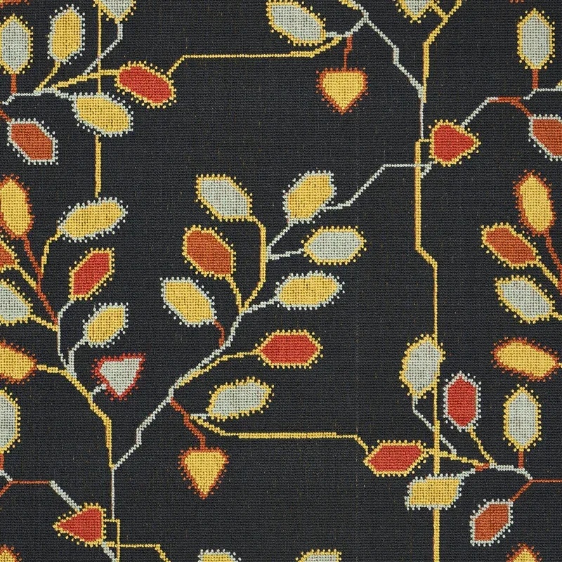 TUMBLE WEED ÉPINGLÉ fabric SOOT color by Schumacher