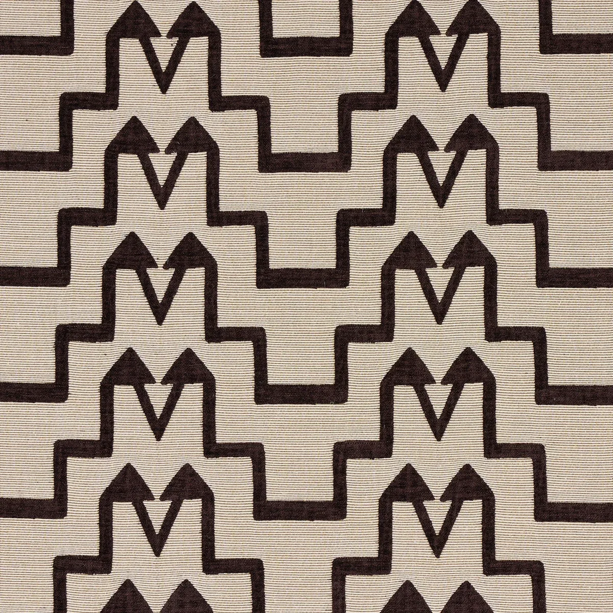 TURKISH STEP Fabric – BROWN | Schumacher | Wallpaper Twins TURKISH STEP fabric BROWN color by Schumacher