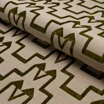 TURKISH STEP Fabric – OLIVE | Schumacher | Wallpaper Twins TURKISH STEP fabric OLIVE color by Schumacher