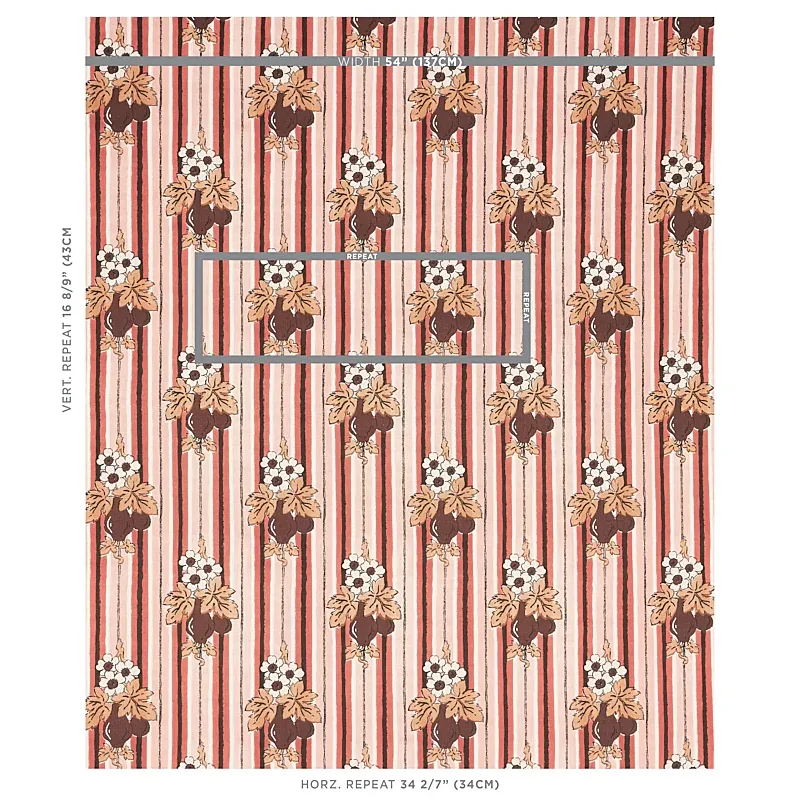TURNIP Fabric – CARNATION | Schumacher | Wallpaper Twins TURNIP fabric CARNATION color by Schumacher