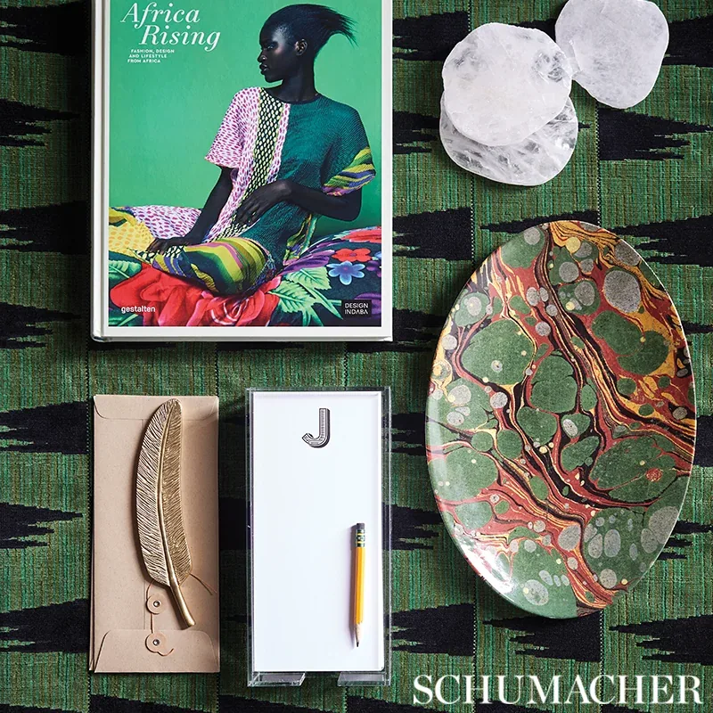 TUTSI fabric GREEN color by Schumacher