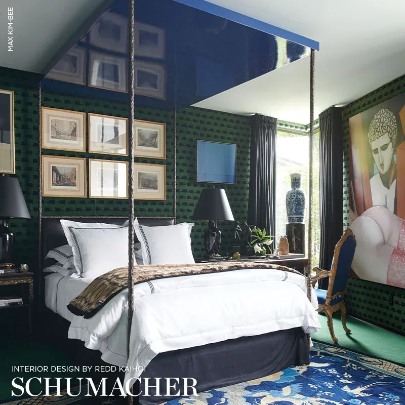 TUTSI fabric GREEN color by Schumacher