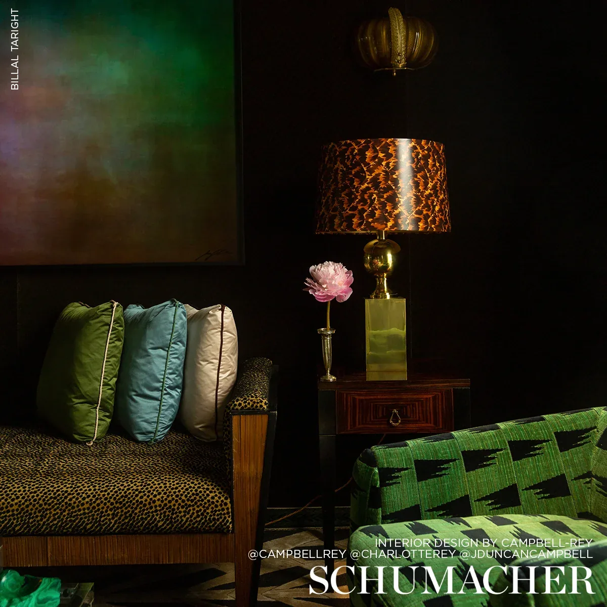 TUTSI fabric GREEN color by Schumacher