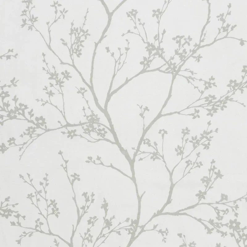 TWIGGY SHEER fabric LIGHT GREY color by Schumacher