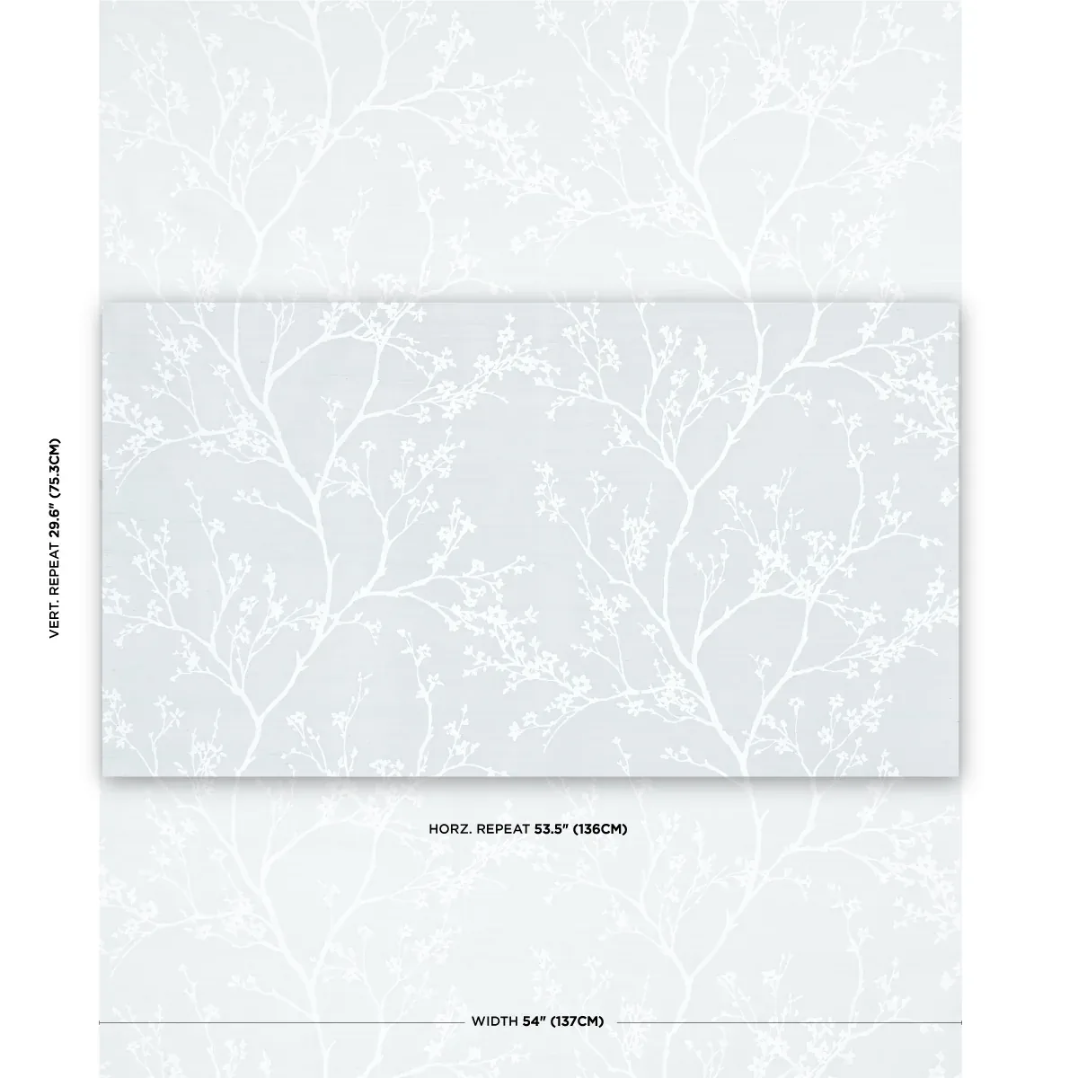 TWIGGY SILK Fabric – ICE | Schumacher | Wallpaper Twins TWIGGY SILK fabric ICE color by Schumacher