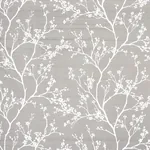 TWIGGY SILK Fabric – PEWTER | Schumacher | Wallpaper Twins TWIGGY SILK fabric PEWTER color by Schumacher