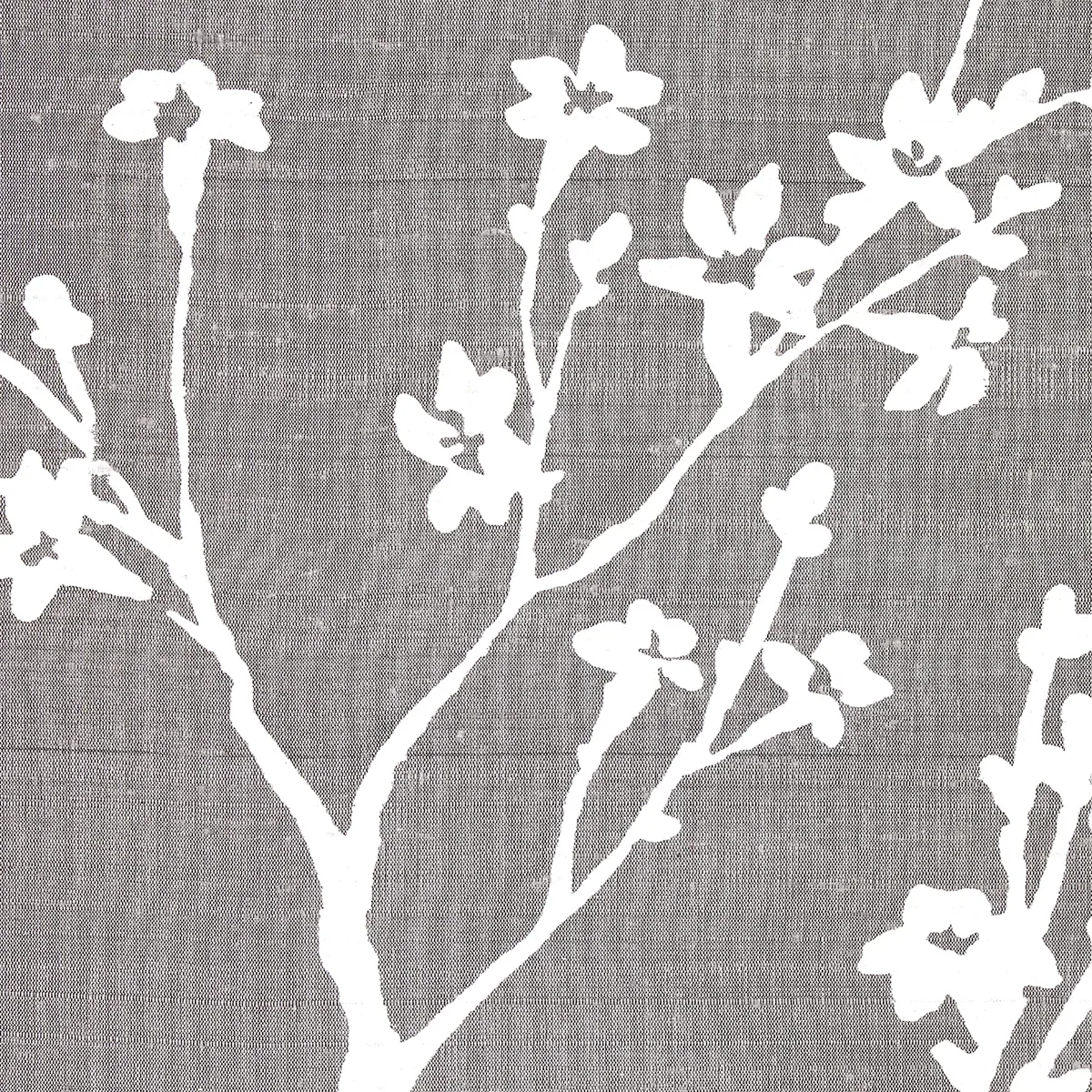 TWIGGY SILK Fabric – PEWTER | Schumacher | Wallpaper Twins TWIGGY SILK fabric PEWTER color by Schumacher