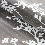 TWIGGY SILK Fabric – PEWTER | Schumacher | Wallpaper Twins TWIGGY SILK fabric PEWTER color by Schumacher