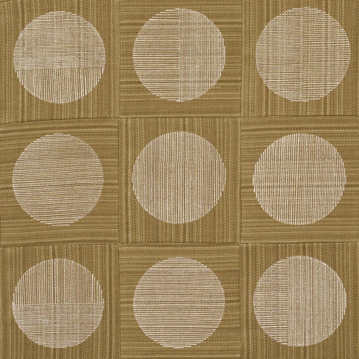 UNA HAND BLOCK PRINT fabric OCHRE color by Schumacher