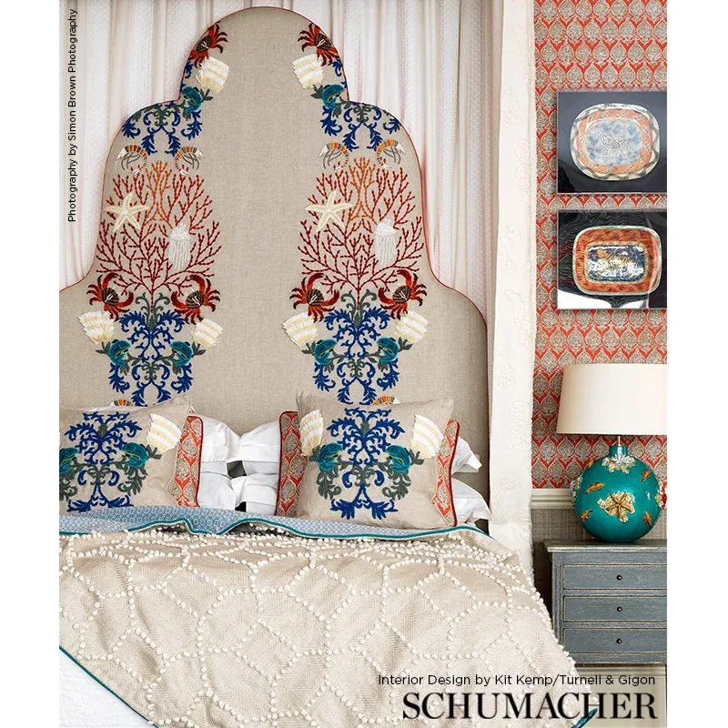 UNDER THE SEA Fabric – MULTI | Schumacher | Wallpaper Twins UNDER THE SEA fabric MULTI color by Schumacher