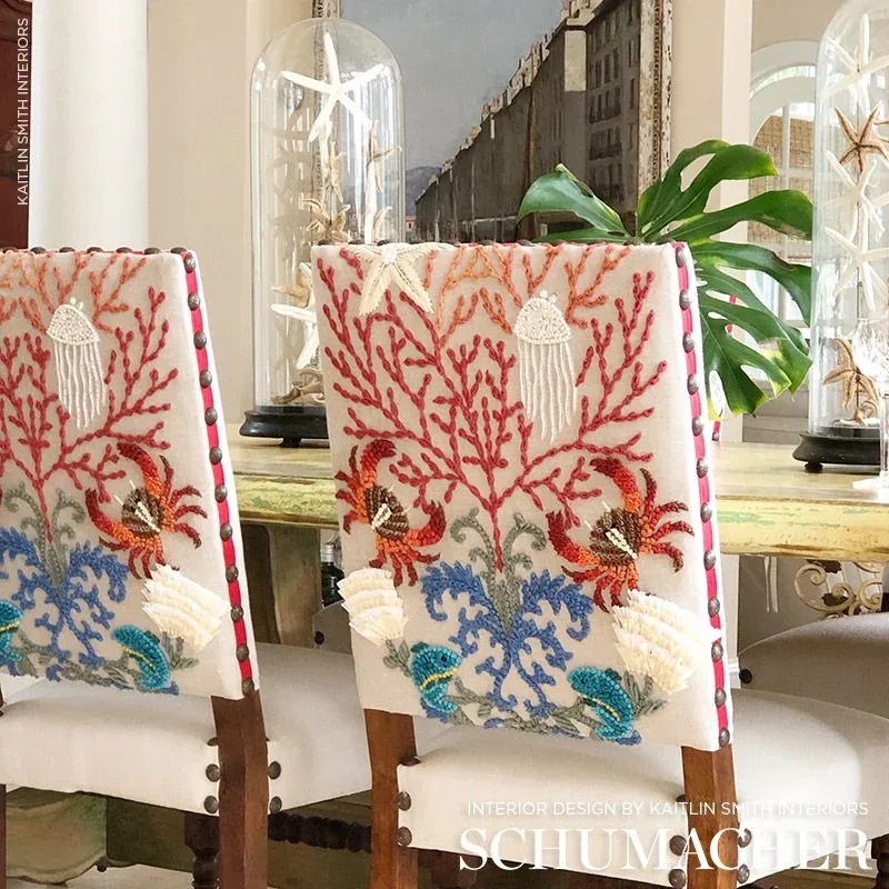 UNDER THE SEA Fabric – MULTI | Schumacher | Wallpaper Twins UNDER THE SEA fabric MULTI color by Schumacher