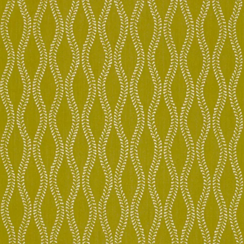 UNDULATION fabric CHARTREUSE color by Schumacher