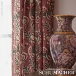 URSULA Fabric – MULBERRY | Schumacher | Wallpaper Twins URSULA fabric MULBERRY color by Schumacher