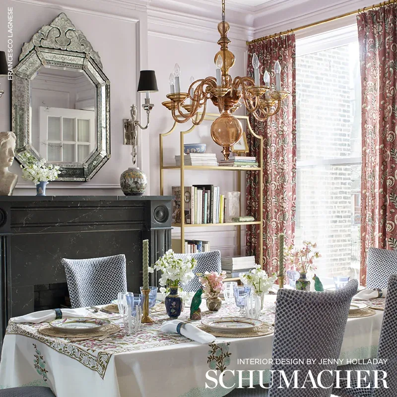URSULA Fabric – MULBERRY | Schumacher | Wallpaper Twins URSULA fabric MULBERRY color by Schumacher