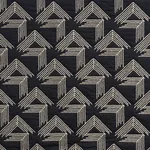 V STEP Fabric – BLACK | Schumacher | Wallpaper Twins V STEP fabric BLACK color by Schumacher