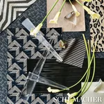 V STEP Fabric – BLACK | Schumacher | Wallpaper Twins V STEP fabric BLACK color by Schumacher