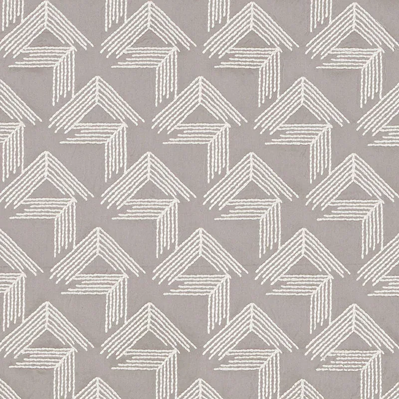 V STEP fabric PALE GREY color by Schumacher