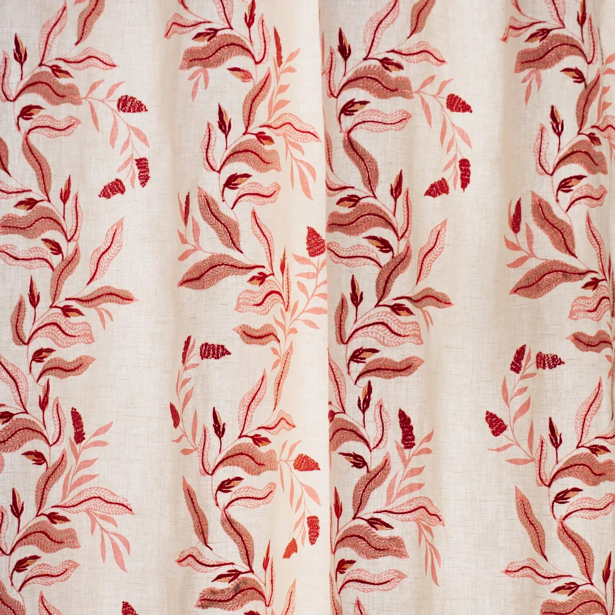 VAGARY VINES fabric CORAL color by Schumacher