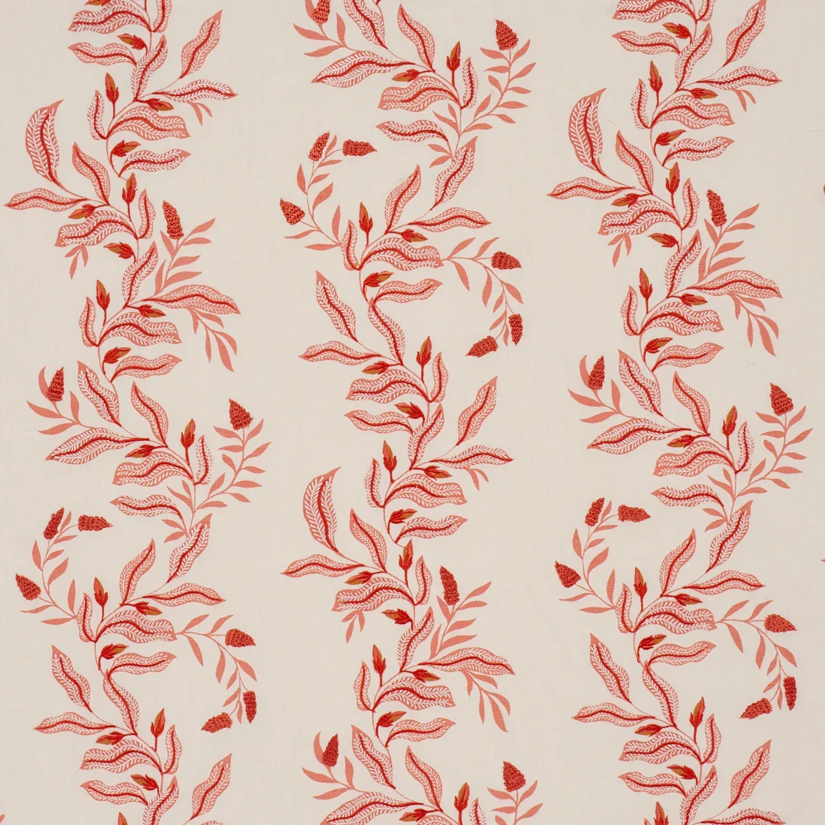 VAGARY VINES fabric CORAL color by Schumacher