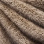 VALAIS FAUX FUR fabric BUFF color by Schumacher