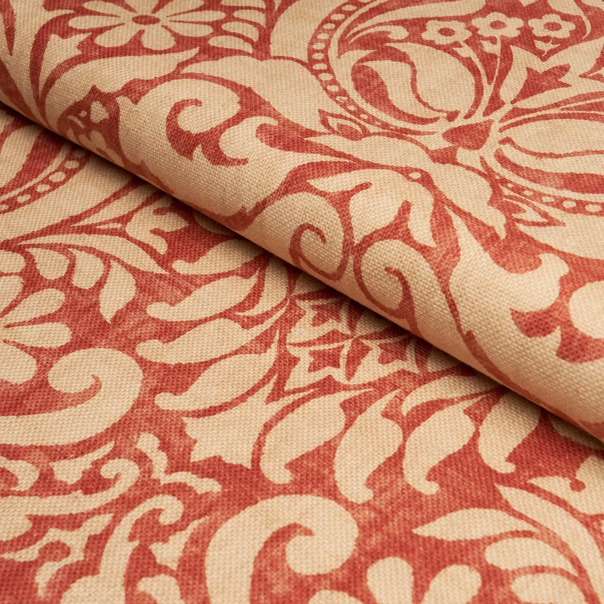 VALENCAY DAMASK Fabric – TERRACOTTA | Schumacher | Wallpaper VALENCAY DAMASK fabric TERRACOTTA color by Schumacher