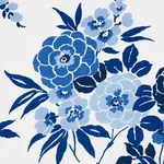 VALENTINA FLORAL Fabric – BLUE | Schumacher | Wallpaper Twin VALENTINA FLORAL fabric BLUE color by Schumacher