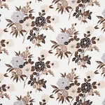 VALENTINA FLORAL fabric BROWN color by Schumacher