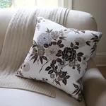 VALENTINA FLORAL fabric BROWN color by Schumacher