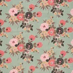 VALENTINA FLORAL fabric GREEN color by Schumacher