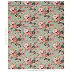 VALENTINA FLORAL fabric GREEN color by Schumacher