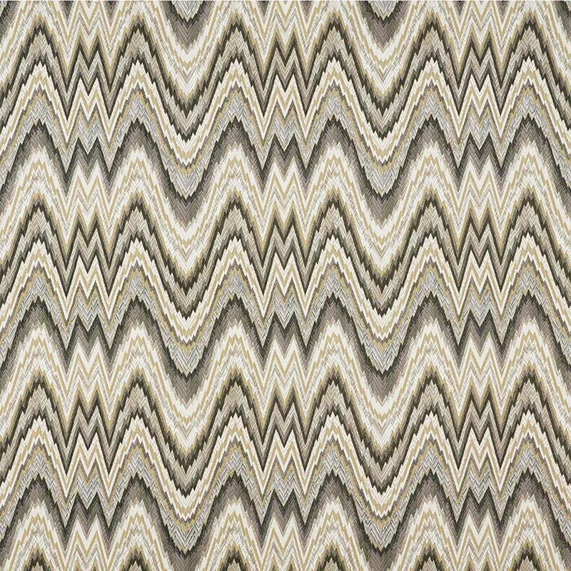 VALKYRIE FLAME STITCH fabric SHALE color by Schumacher
