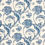 VALLIER VINE Fabric – INDIGO | Schumacher | Wallpaper Twins VALLIER VINE fabric INDIGO color by Schumacher