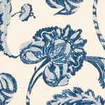 VALLIER VINE Fabric – INDIGO | Schumacher | Wallpaper Twins VALLIER VINE fabric INDIGO color by Schumacher