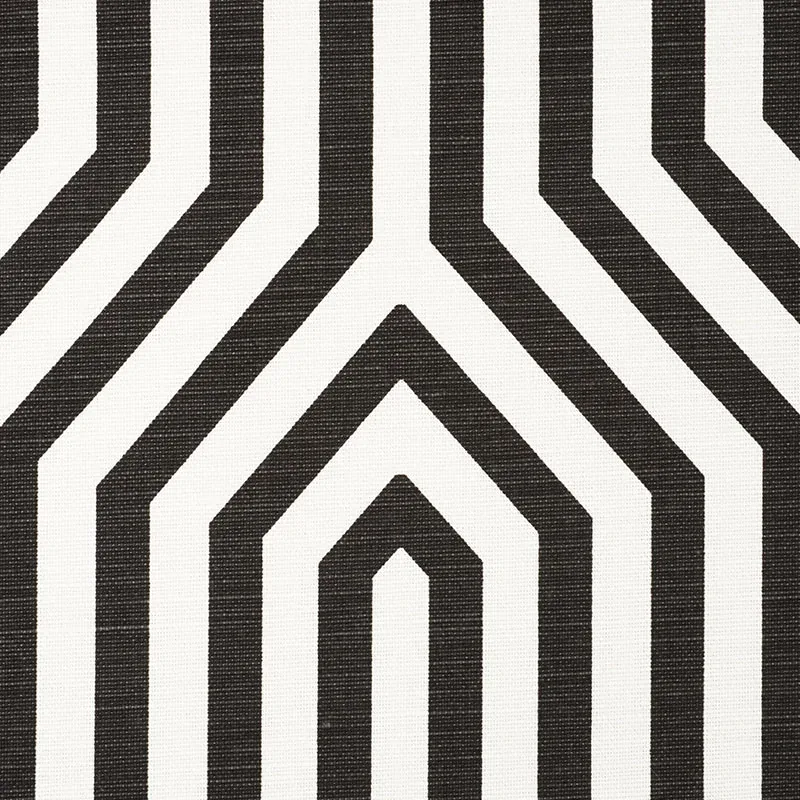 VANDERBILT PRINT Fabric – NOIR | Schumacher | Wallpaper Twin VANDERBILT PRINT fabric NOIR color by Schumacher