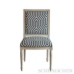 VANDERBILT PRINT Fabric – NOIR | Schumacher | Wallpaper Twin VANDERBILT PRINT fabric NOIR color by Schumacher
