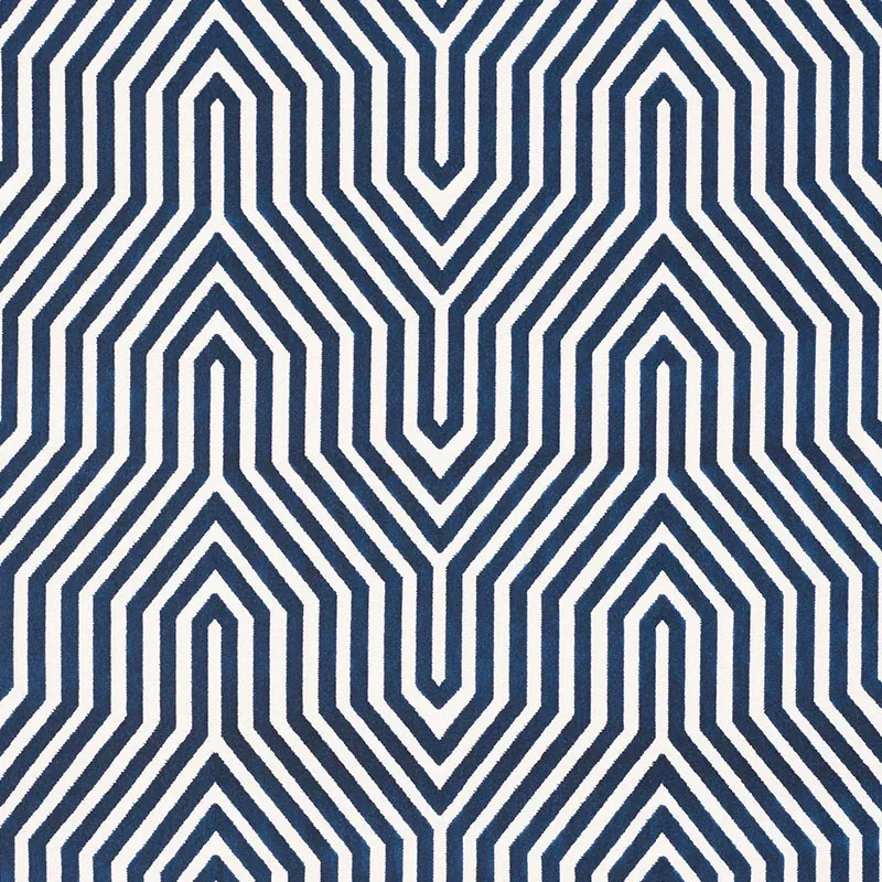 VANDERBILT VELVET fabric BLEU color by Schumacher