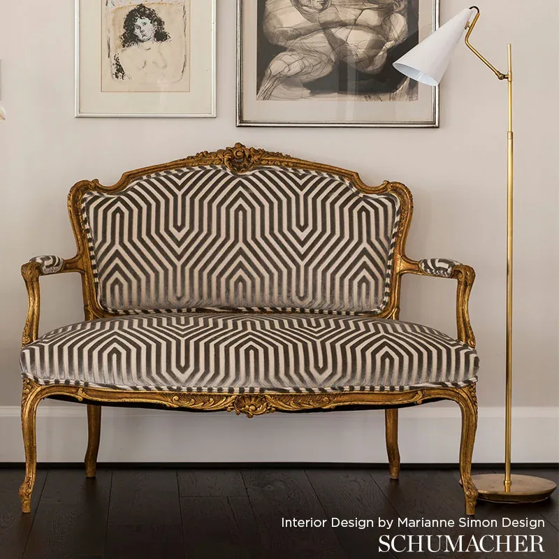 VANDERBILT VELVET Fabric – DOVE | Schumacher | Wallpaper Twi VANDERBILT VELVET fabric DOVE color by Schumacher