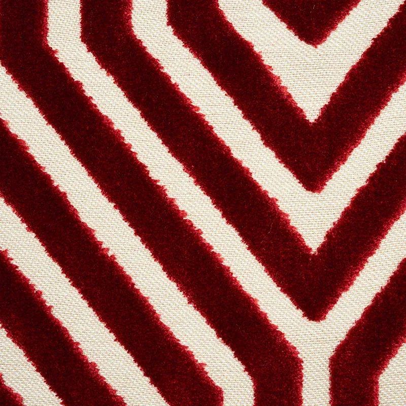 VANDERBILT VELVET Fabric – GARNET | Schumacher | Wallpaper T VANDERBILT VELVET fabric GARNET color by Schumacher