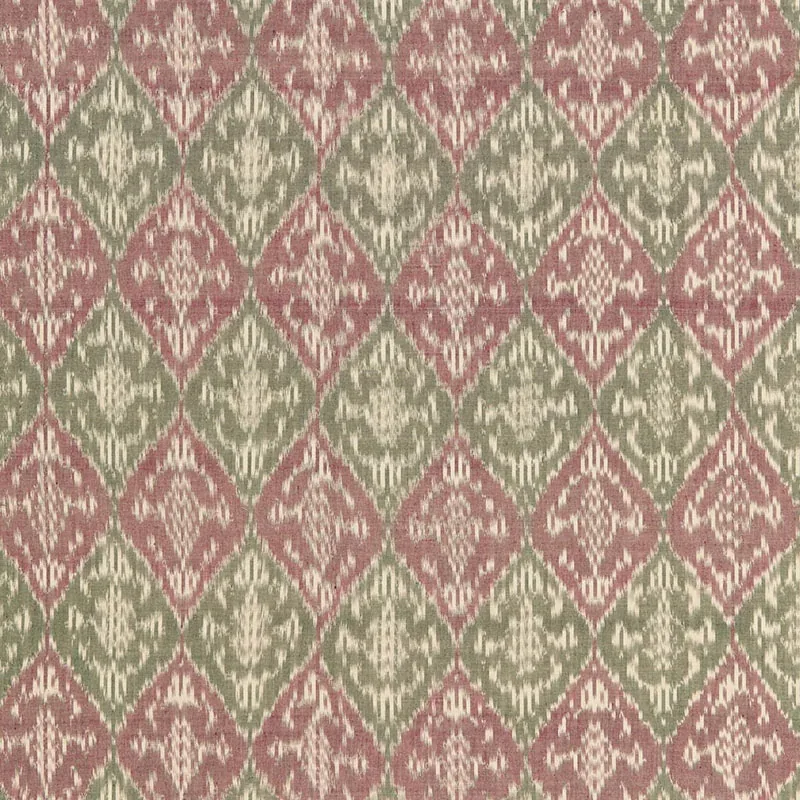 VARANASI COTTON IKAT fabric MULBERRY color by Schumacher