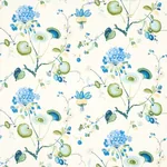 VASILY LINEN Fabric – GREEN AND BLUE | Schumacher | Wallpape VASILY LINEN fabric GREEN AND BLUE color by Schumacher