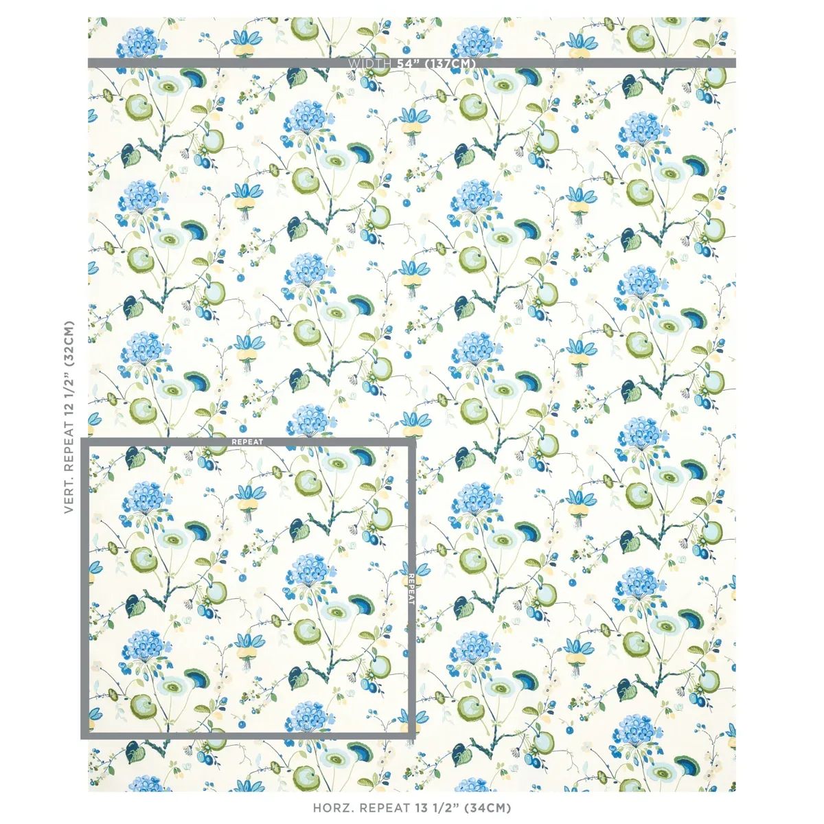 VASILY LINEN Fabric – GREEN AND BLUE | Schumacher | Wallpape VASILY LINEN fabric GREEN AND BLUE color by Schumacher