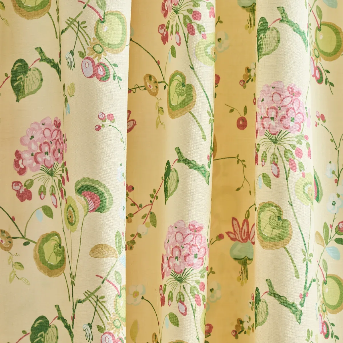 VASILY LINEN Fabric – GREEN AND YELLOW | Schumacher | Wallpa VASILY LINEN fabric GREEN AND YELLOW color by Schumacher