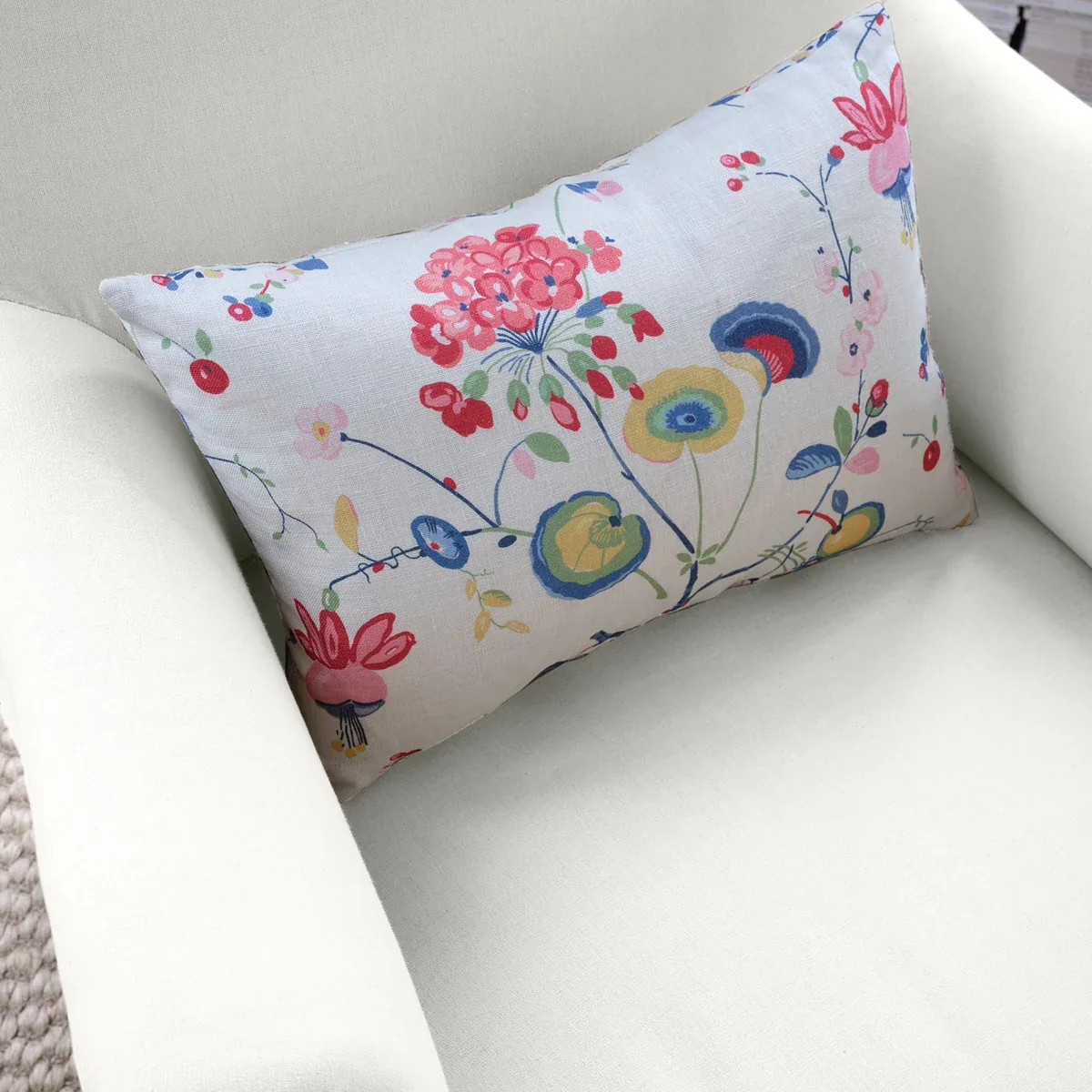 VASILY LINEN fabric MULTI color by Schumacher