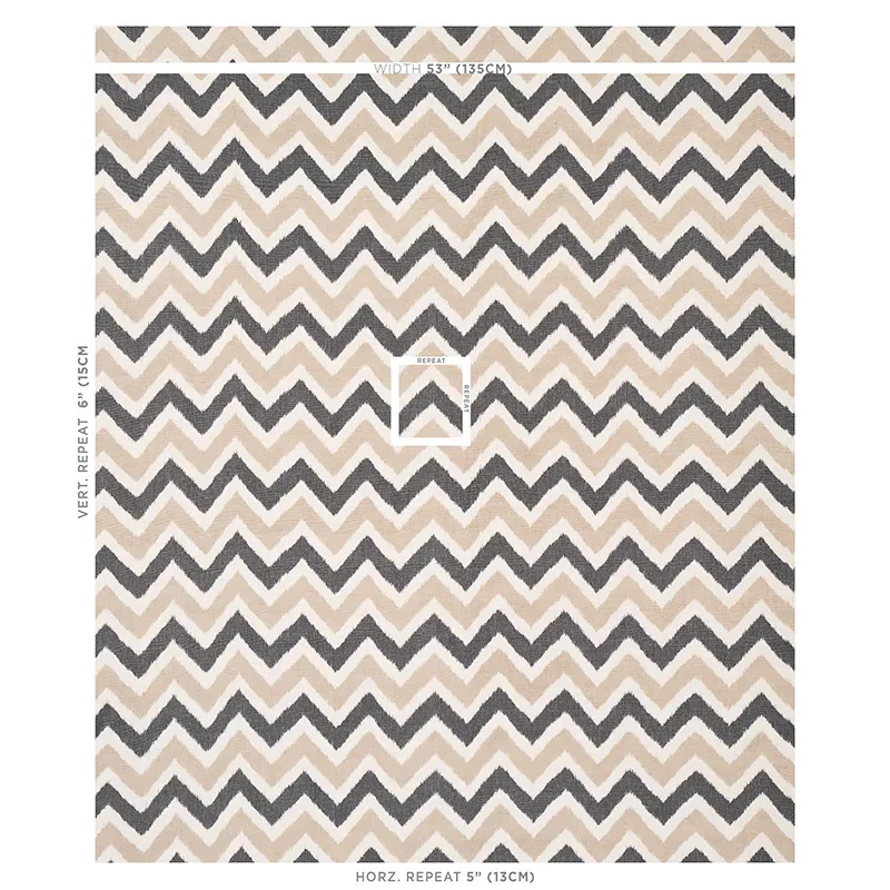 VEDADO IKAT Fabric – NEUTRAL | Schumacher | Wallpaper Twins VEDADO IKAT fabric NEUTRAL color by Schumacher