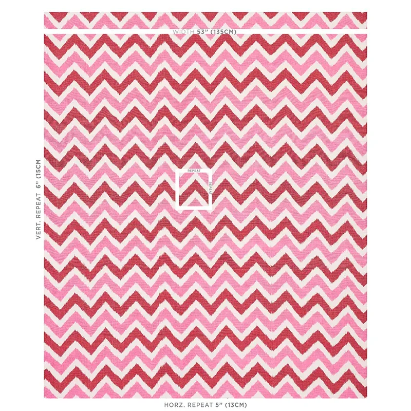 VEDADO IKAT fabric PINK color by Schumacher