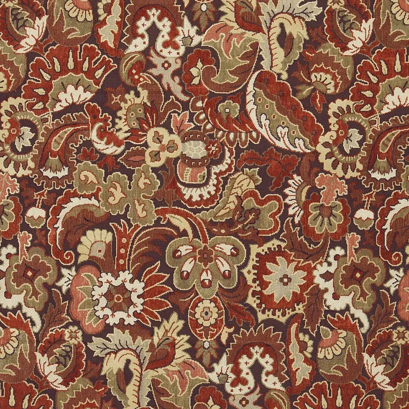 VELOURS ORIENTAL fabric TUSCAN color by Schumacher