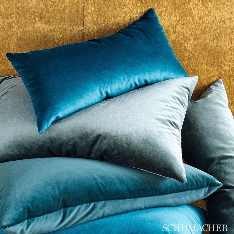 VENETIAN SILK VELVET Fabric – CADET | Schumacher | Wallpaper VENETIAN SILK VELVET fabric CADET color by Schumacher