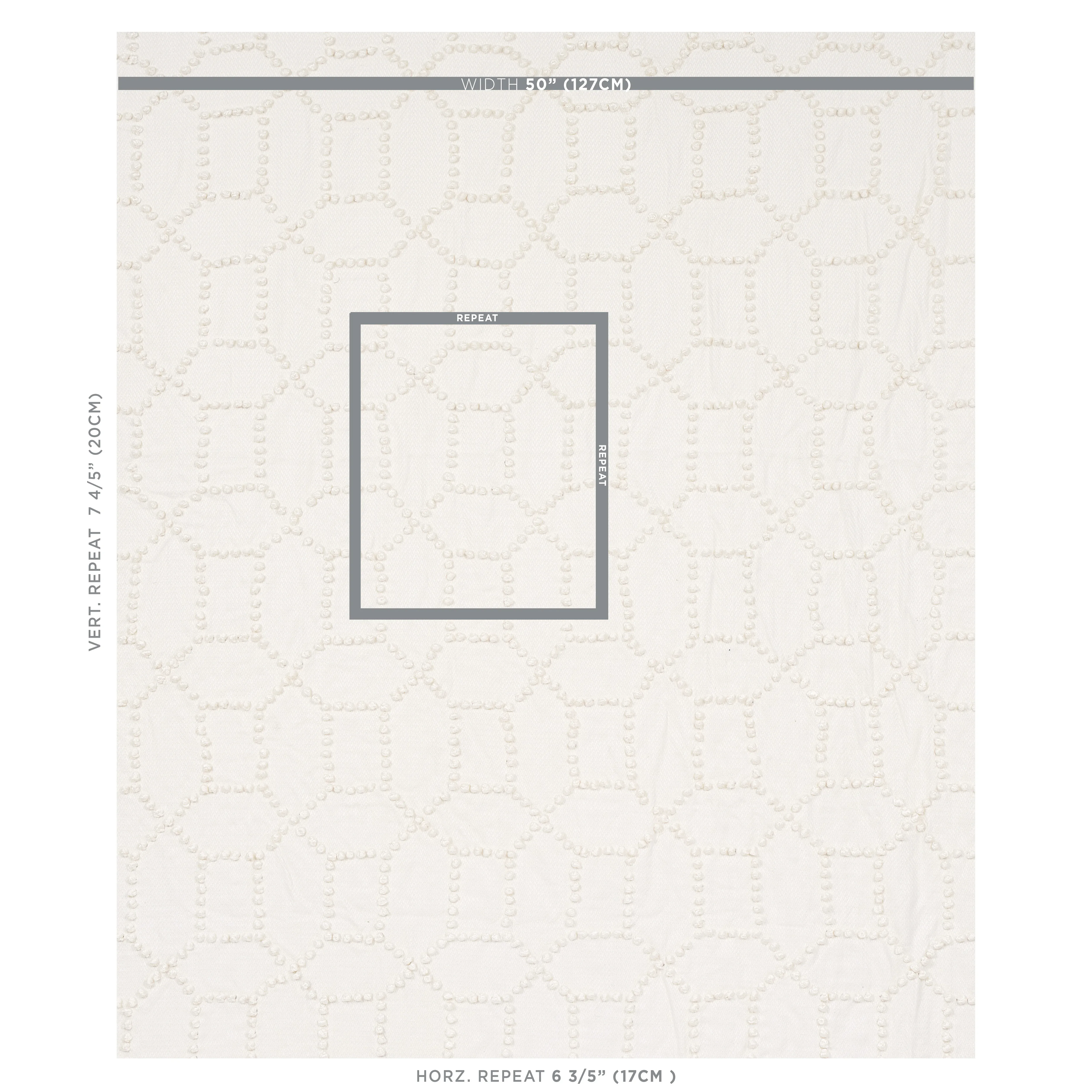Vento Embroidery fabric IVORY color by Schumacher