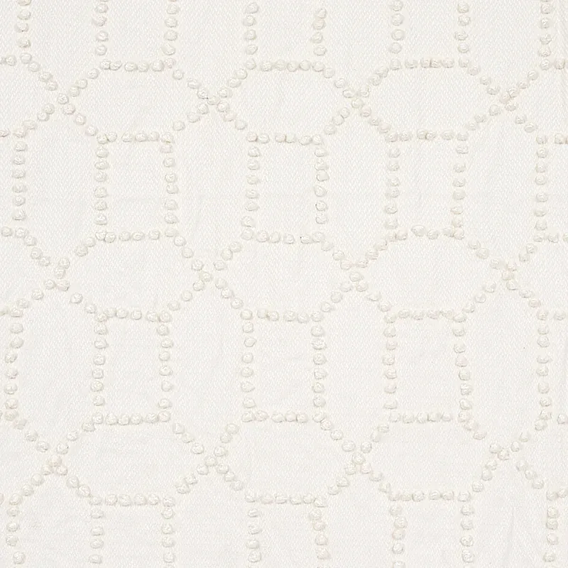 Vento Embroidery fabric IVORY color by Schumacher